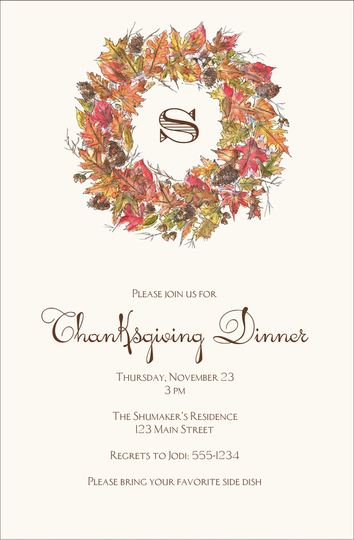 Rustic Wreath Invitations